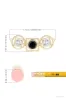 Infinity 14K Gold with Black & White Diamond Three Stone Necklace sold by Natori