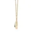 Infinity 14K Gold with Black & White Diamond Three Stone Necklace sold by Natori