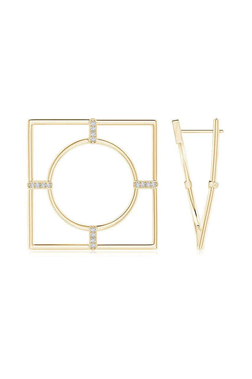 Infinity 14K Gold Geometric Hoop Earrings sold by Natori