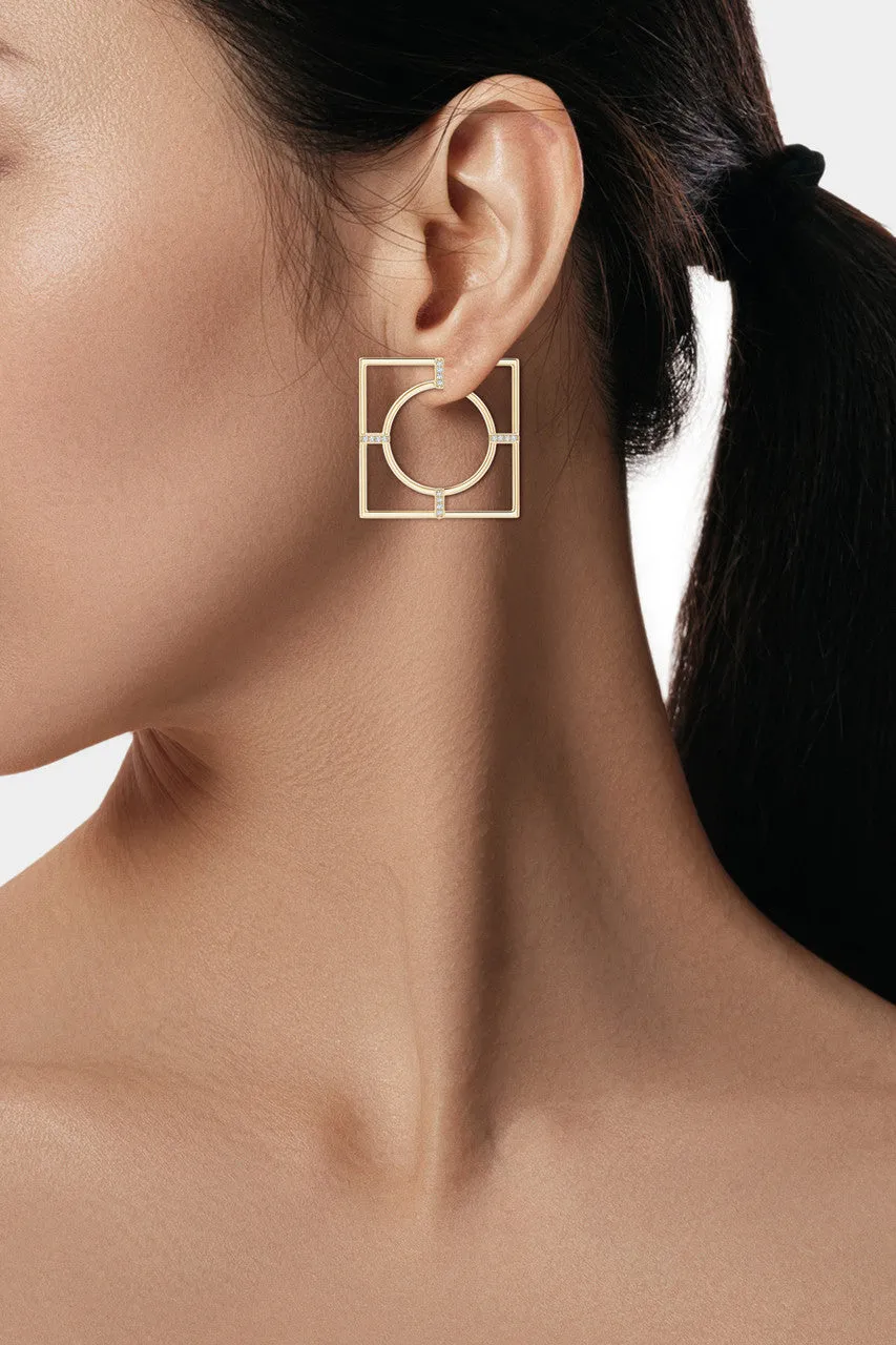 Infinity 14K Gold Geometric Hoop Earrings sold by Natori product image thumbnail 3