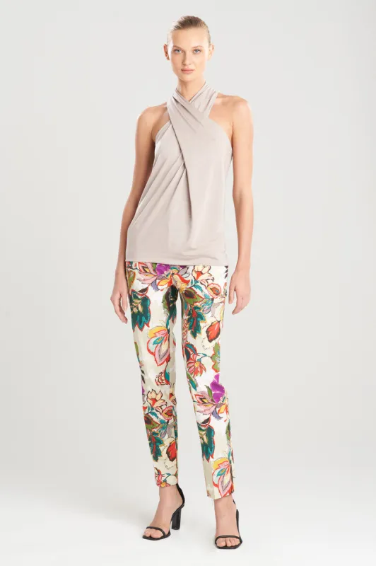 TENCEL™ Jersey Crossover Halter Tank sold by Natori