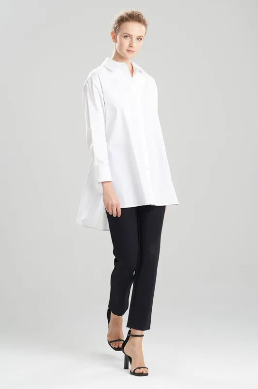Cotton Poplin Oversized Button Down Shirt sold by Natori