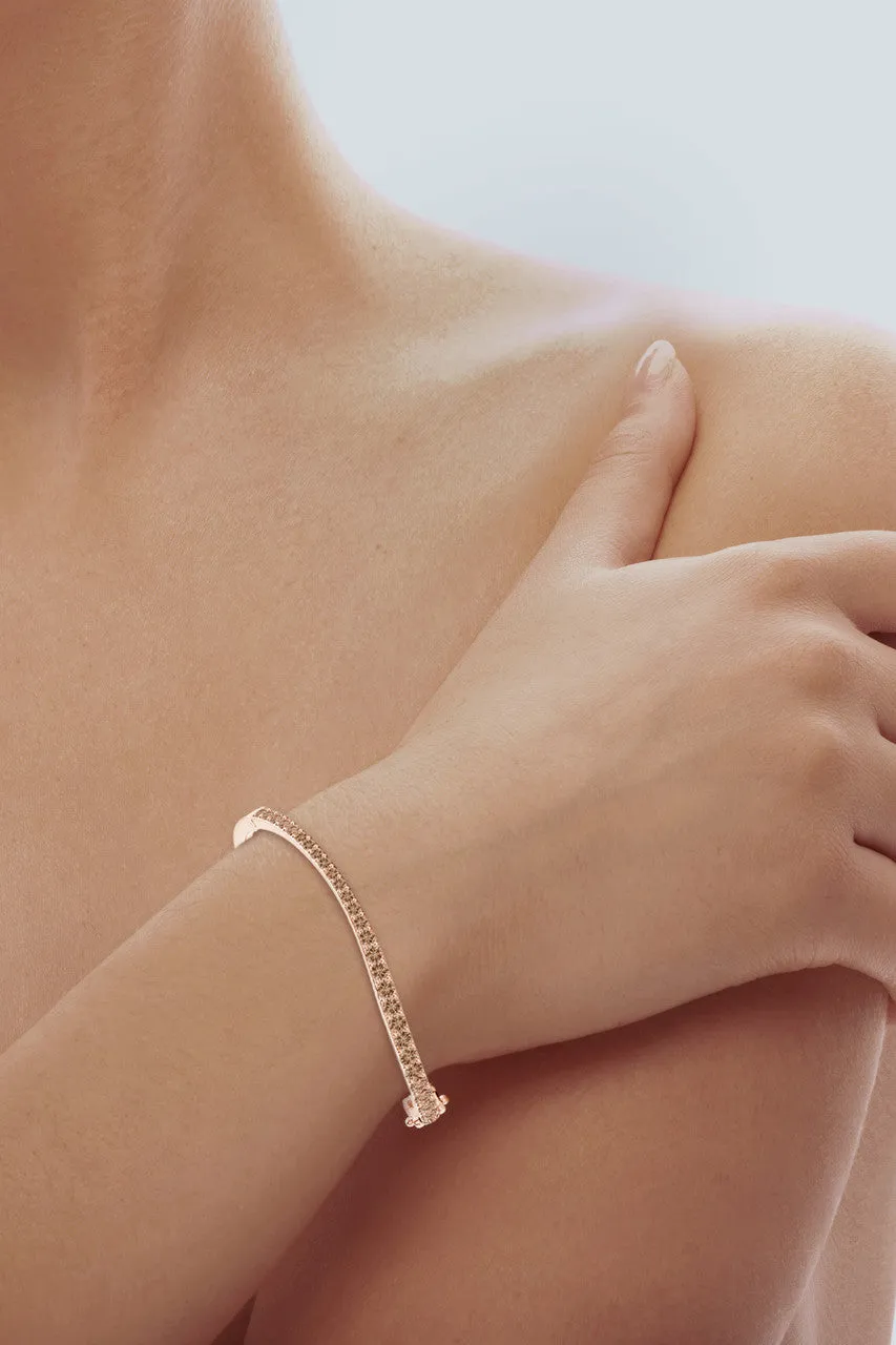 Shangri-La Brushstroke 14K Gold and Coffee Diamond Full Bracelet sold by Natori product image thumbnail 4