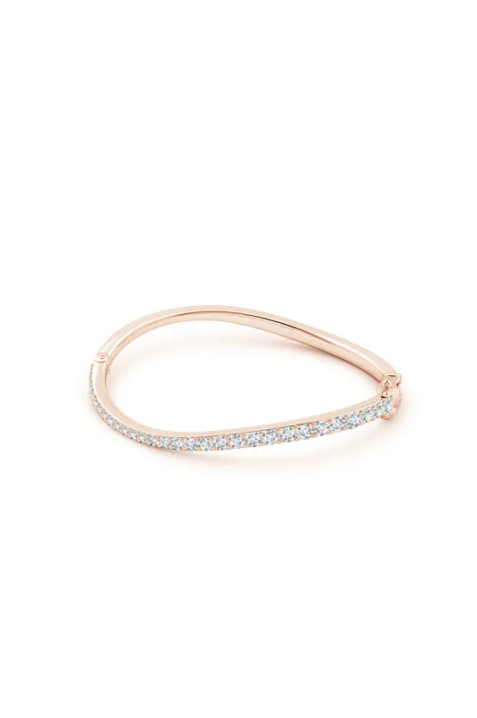 Shangri-La Brushstroke 14K Gold and Diamond Full Bracelet sold by Natori