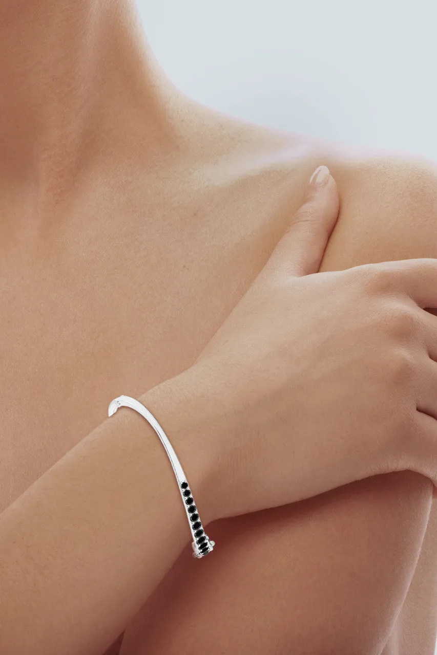 Shangri-La Brushstroke 14K Gold and Black Diamond Half Bracelet sold by Natori product image thumbnail 4