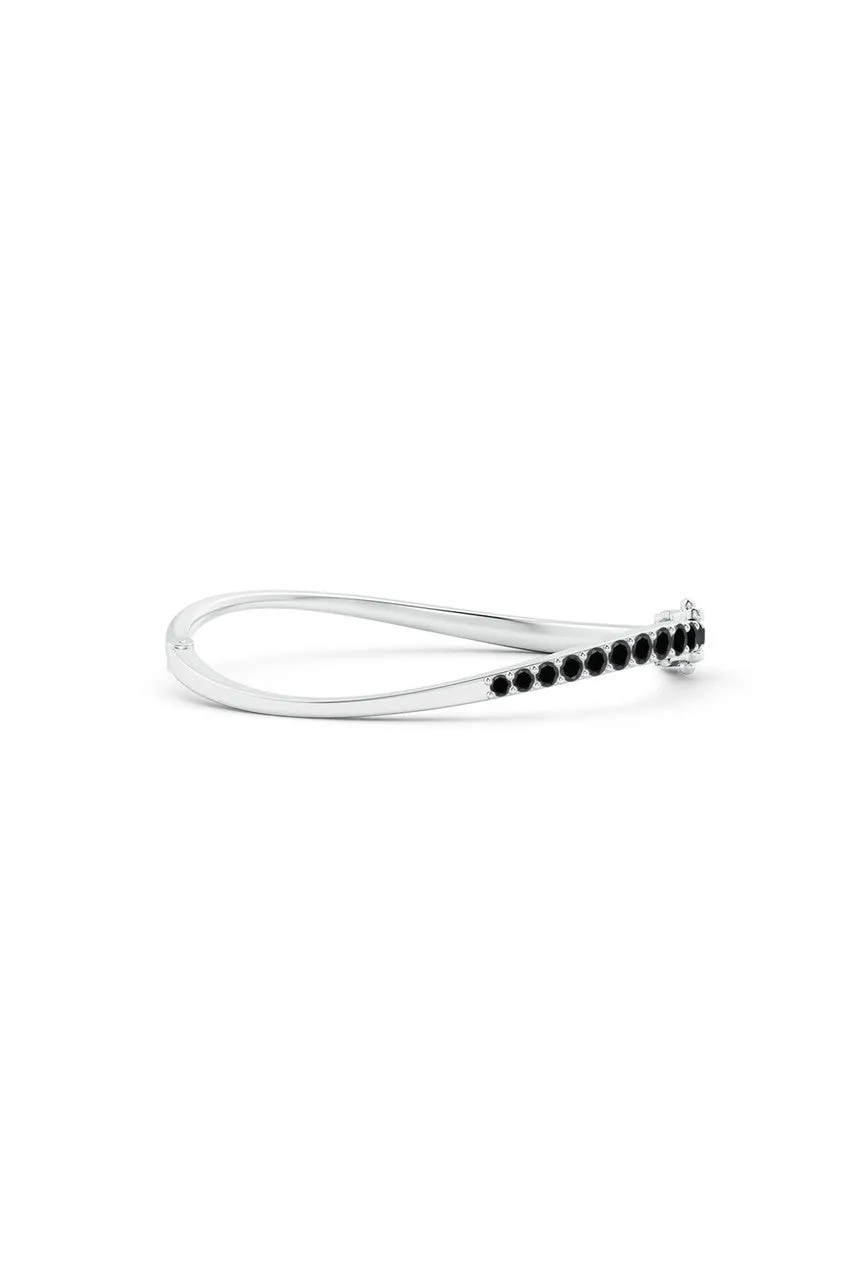 Shangri-La Brushstroke 14K Gold and Black Diamond Half Bracelet sold by Natori product image thumbnail 3