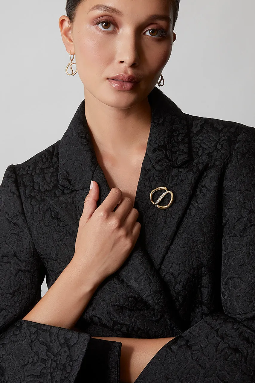 Shangri-La Yin-Yang 14K Gold and Diamond Dangle Earrings sold by Natori product image thumbnail 5