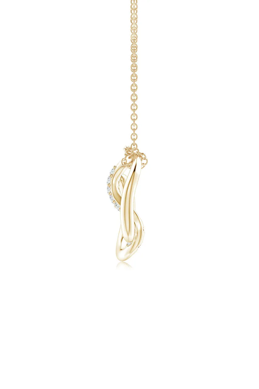 Shangri-La Yin-Yang 14K Gold and Diamond Knot Chain Pendant Necklace sold by Natori product image thumbnail 2