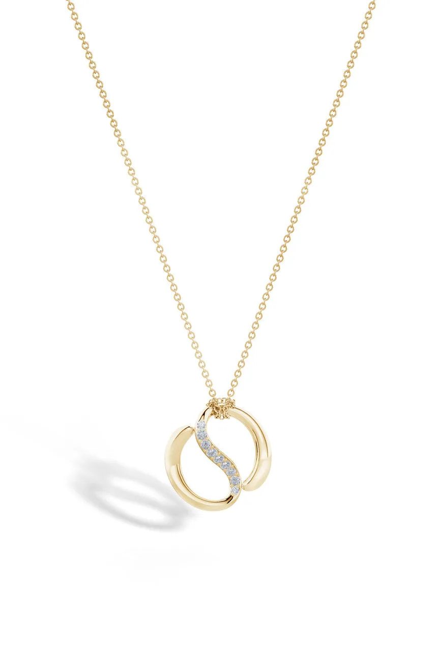 Shangri-La Yin-Yang 14K Gold and Diamond Knot Chain Pendant Necklace sold by Natori product image thumbnail 3