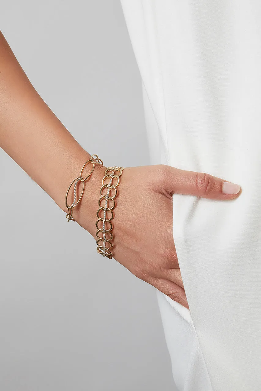 Shangri-La Yin-Yang 14K Gold and Diamond Link Bracelet sold by Natori product image thumbnail 5