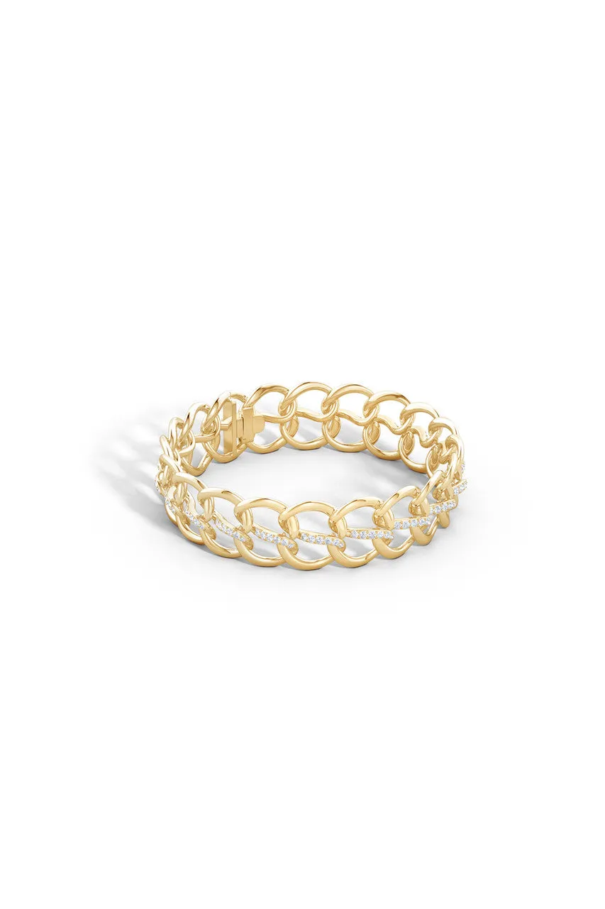 Shangri-La Yin-Yang 14K Gold and Diamond Link Bracelet sold by Natori product image thumbnail 2