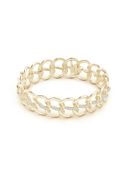 Shangri-La Yin-Yang 14K Gold and Diamond Link Bracelet sold by Natori