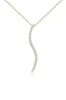 Shangri-La Brushstroke 14k Gold and Diamond Medium Pendant Necklace sold by Natori