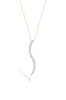 Shangri-La Brushstroke 14k Gold and Diamond Medium Pendant Necklace sold by Natori