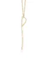 Shangri-La Brushstroke 14k Gold and Diamond Medium Pendant Necklace sold by Natori