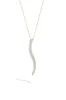 Shangri-La Brushstroke 14k Gold and Diamond Large Pendant Necklace sold by Natori