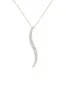 Shangri-La Brushstroke 14k Gold and Diamond Large Pendant Necklace sold by Natori