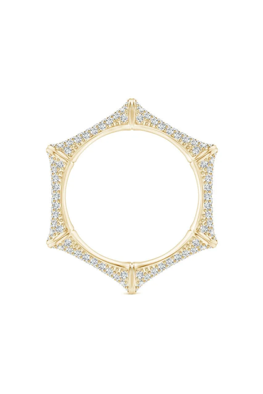Indochine 14k Diamond Pave Bamboo Eternity Ring sold by Natori product image thumbnail 3