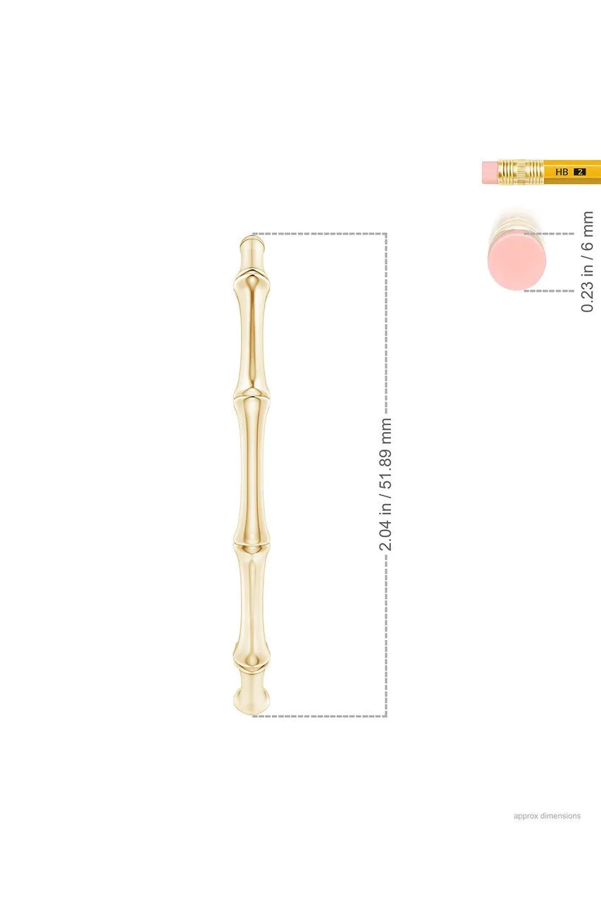 Indochine 14k Medium Bamboo Full Circle Hoop Earrings sold by Natori product image thumbnail 4