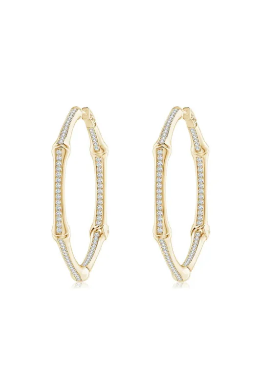 Indochine 14k Small Pave Diamond Full Circle Hoops sold by Natori