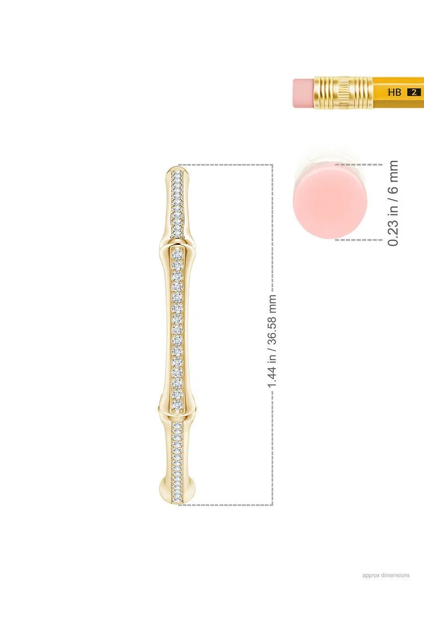 Indochine 14k Small Pave Diamond Full Circle Hoops sold by Natori product image thumbnail 3