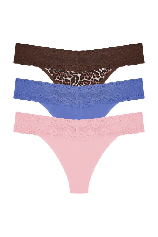 Bliss Perfection One-Size Thong 3-Pack sold by Natori