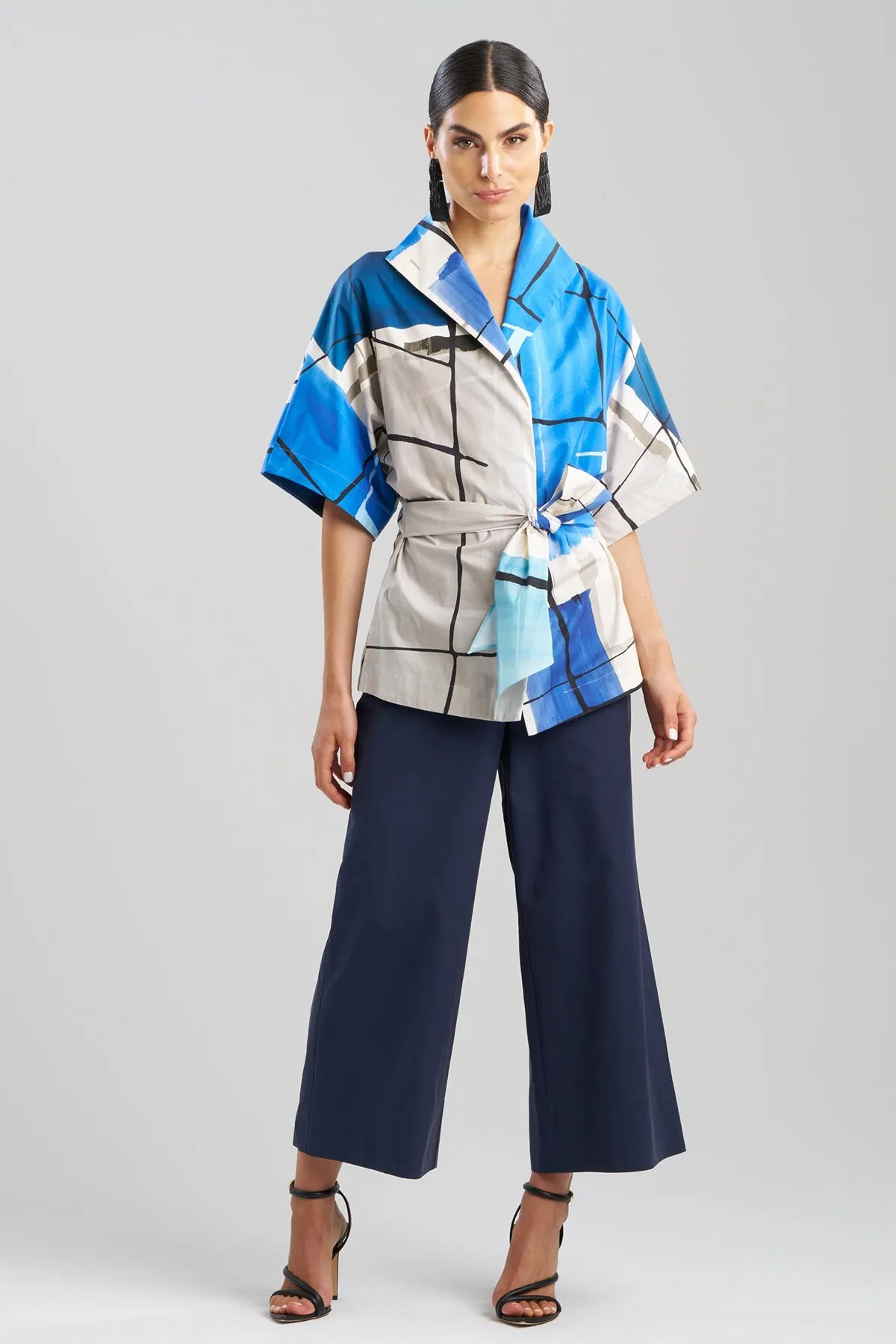 Sorairo Printed Cotton Poplin Wrap Top sold by Natori product image thumbnail 2