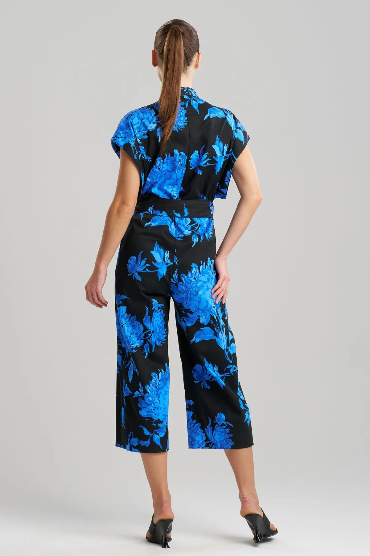 Miyako Printed Cotton Chino Crop Jumpsuit sold by Natori product image thumbnail 3