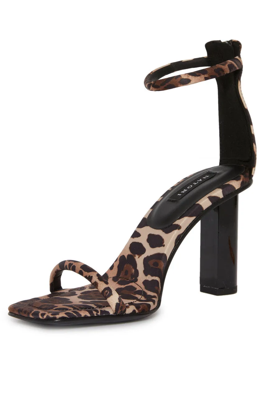 Glow Luxe Leopard Satin Block Heel Sandal sold by Natori product image thumbnail 3