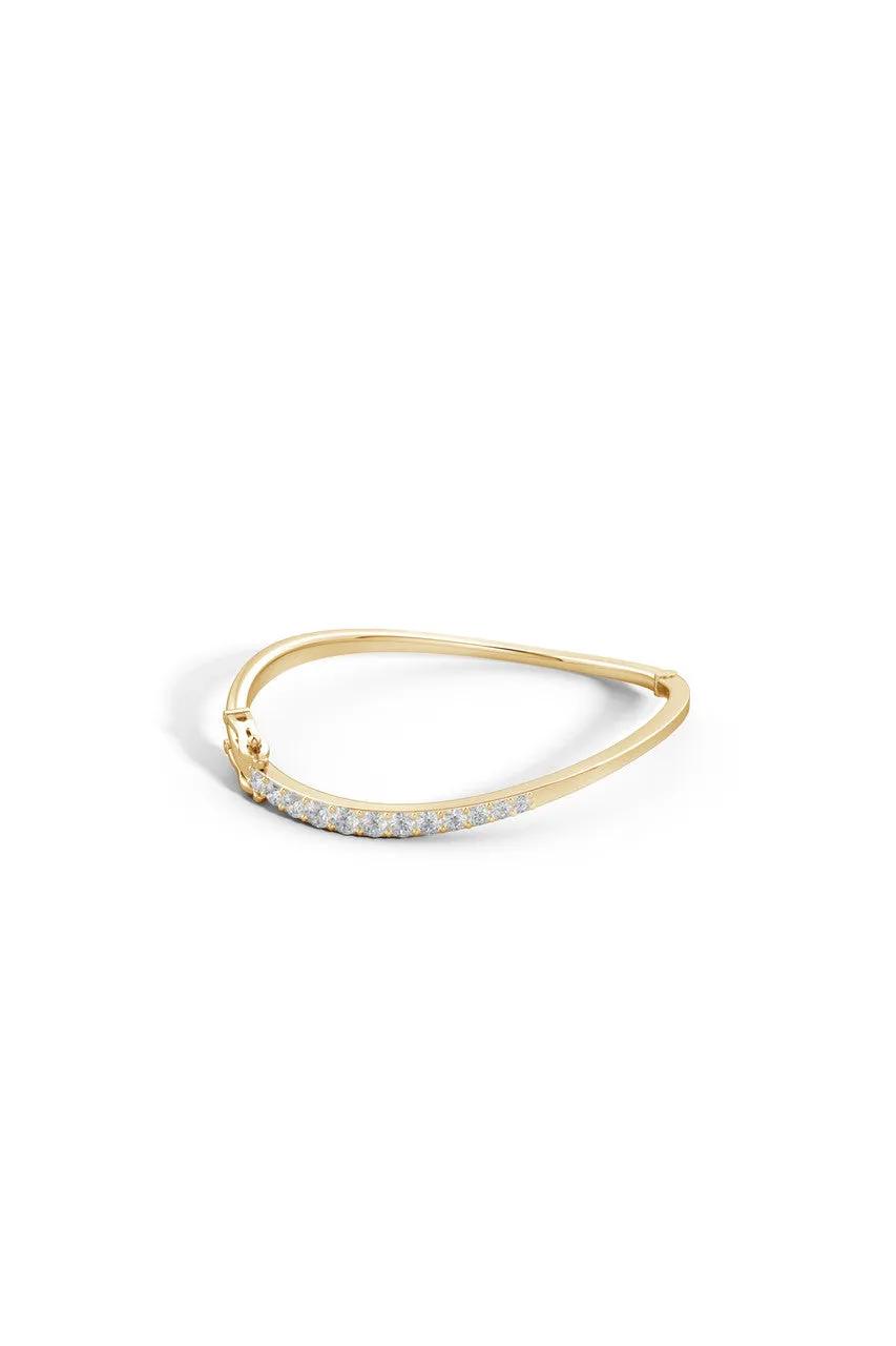 Shangri-La Brushstroke 14K Gold and Diamond Half Bracelet sold by Natori product image thumbnail 4