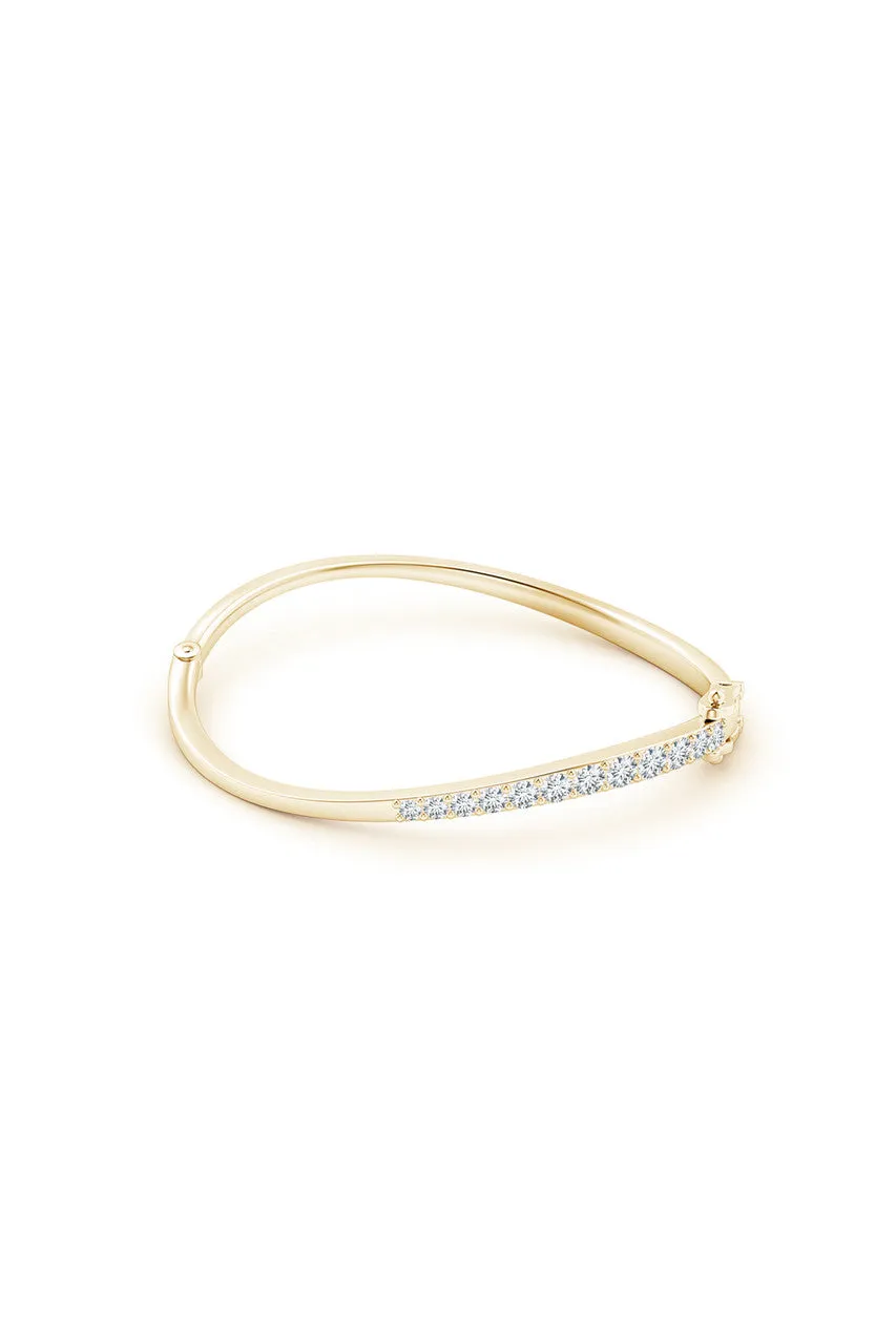 Shangri-La Brushstroke 14K Gold and Diamond Half Bracelet sold by Natori product image thumbnail 2