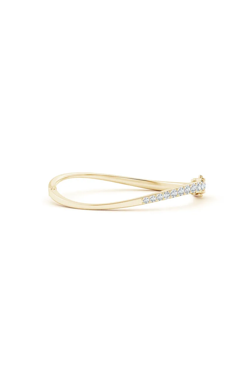 Shangri-La Brushstroke 14K Gold and Diamond Half Bracelet sold by Natori product image thumbnail 3