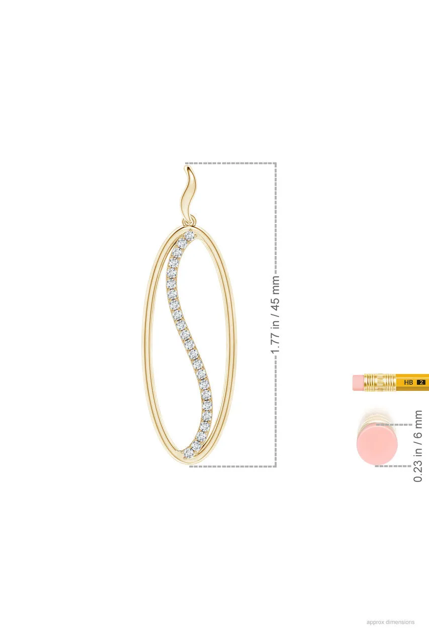 Shangri-La Elliptical Yin-Yang 14K Gold and Diamond Pendant Necklace sold by Natori product image thumbnail 4