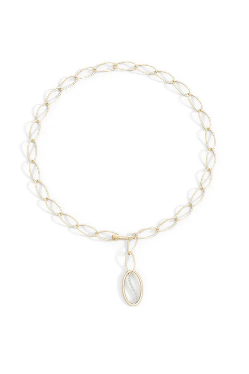 Shangri-La Elliptical Yin-Yang 14K Gold and Diamond Y Necklace sold by Natori