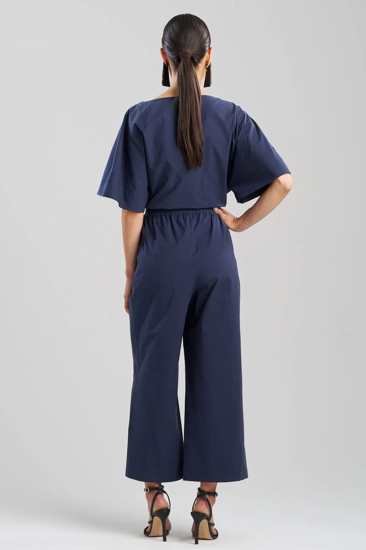 Tech Cotton Taffeta Pull Over Cropped Pants sold by Natori product image thumbnail 3