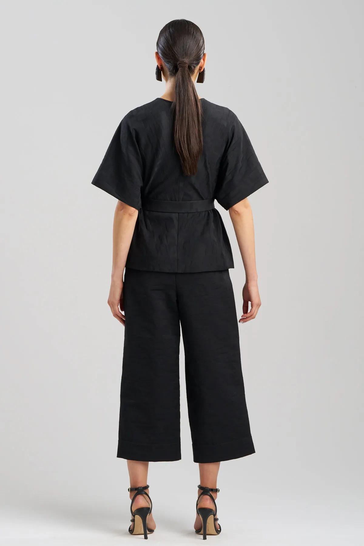 Geo Texture Jacquard Kimono Wrap Top sold by Natori product image thumbnail 2