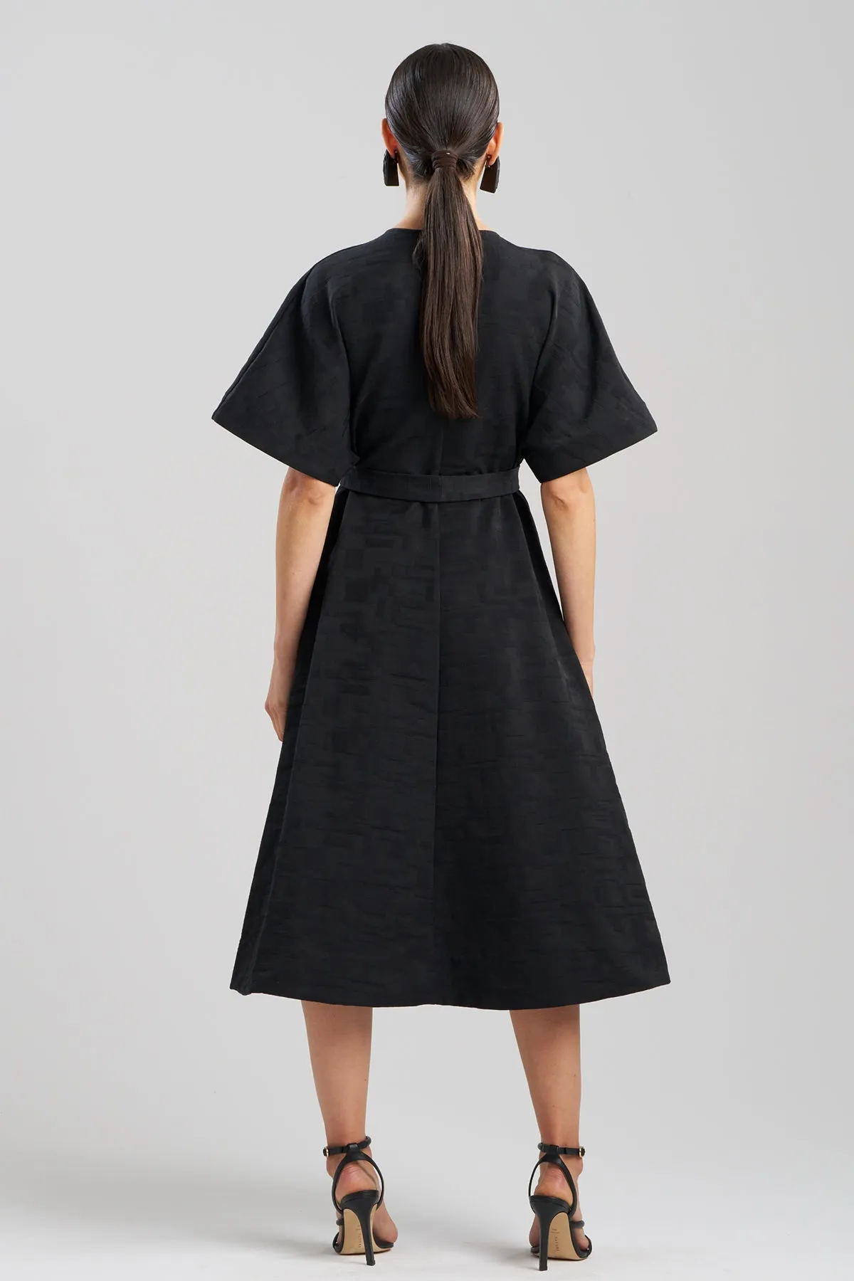 Geo Texture Jacquard Kimono Wrap Dress sold by Natori product image thumbnail 3