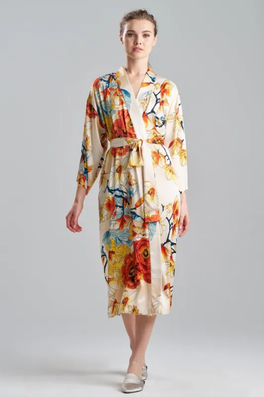 Winter Peony Satin Robe sold by Natori