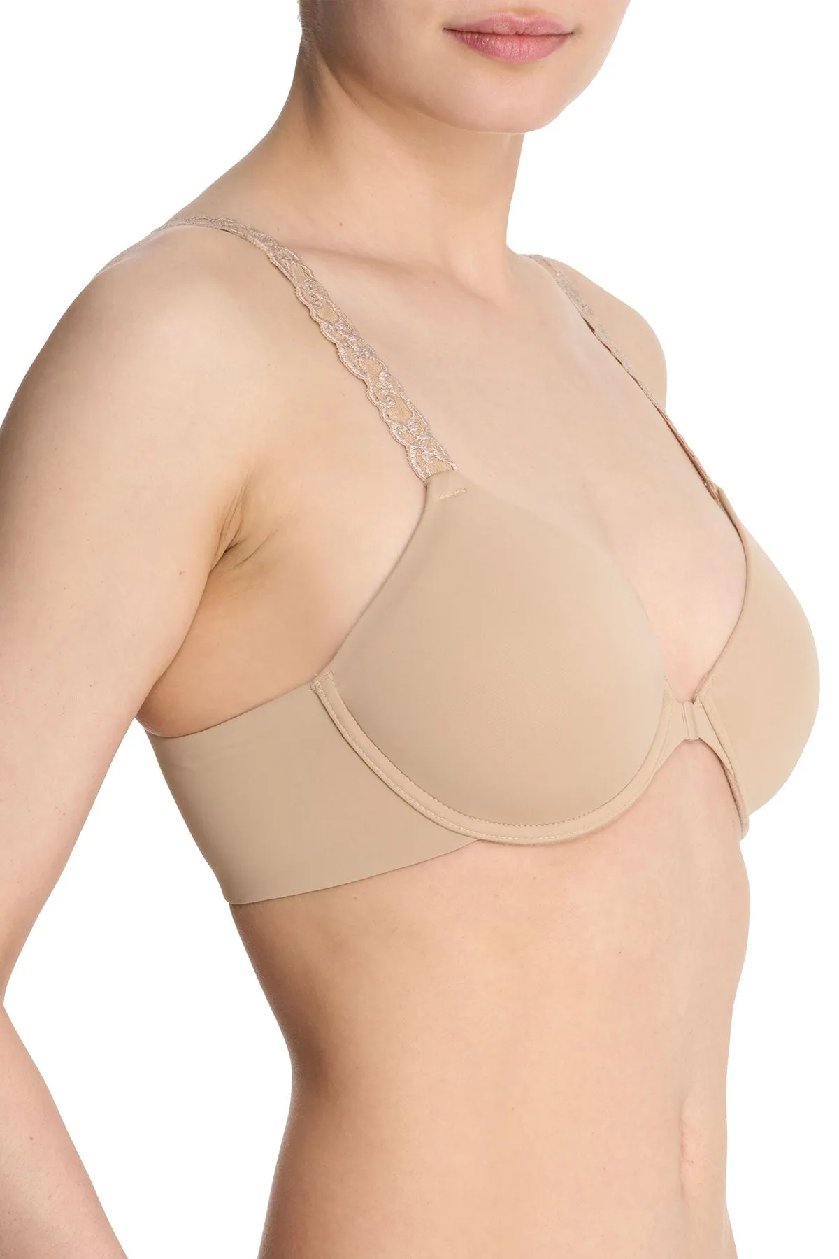 Pure Luxe Convertible Front Close Contour Underwire Bra sold by Natori product image thumbnail 3