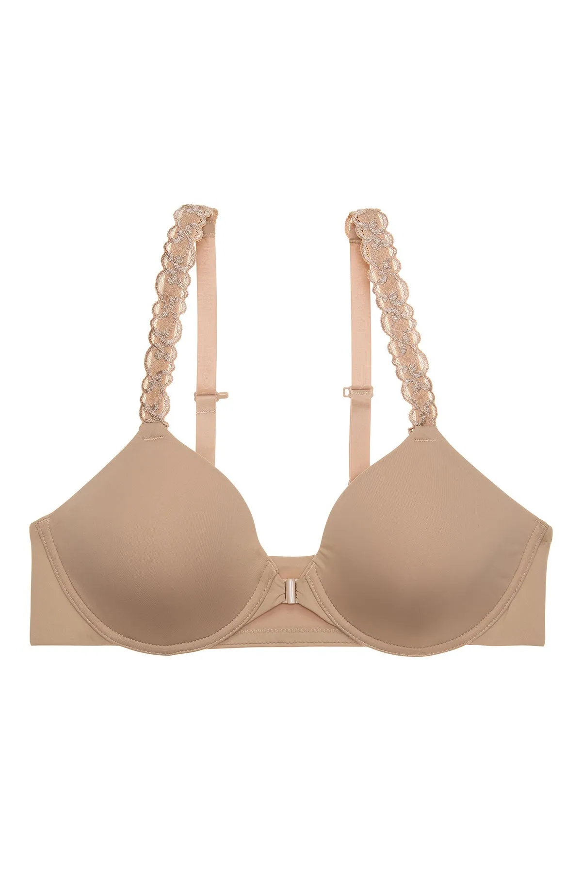 Pure Luxe Convertible Front Close Contour Underwire Bra sold by Natori