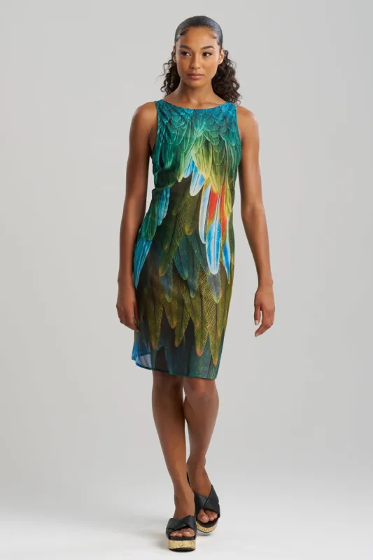 Paradise Printed Mesh Mini Dress sold by Natori