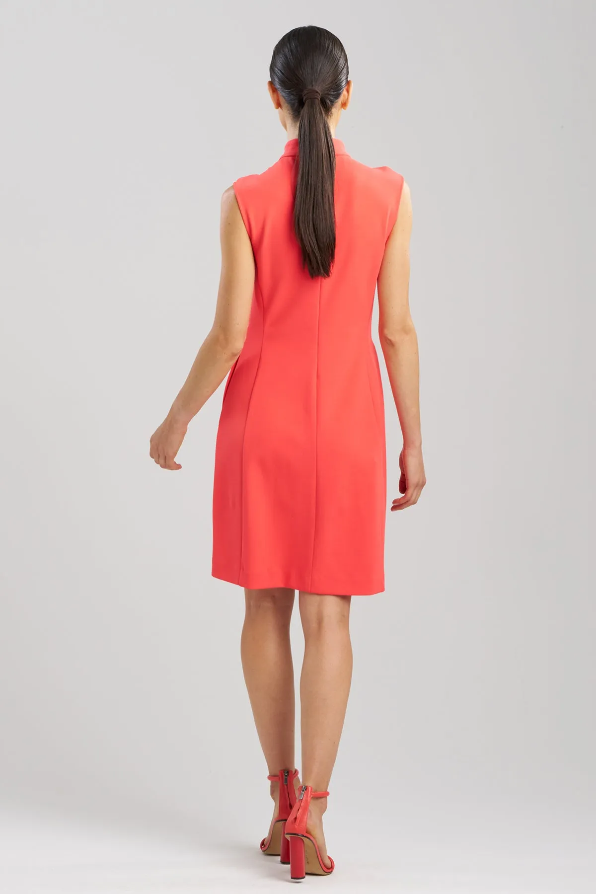 Solid Knit Crepe Raised Collar Dress sold by Natori product image thumbnail 2