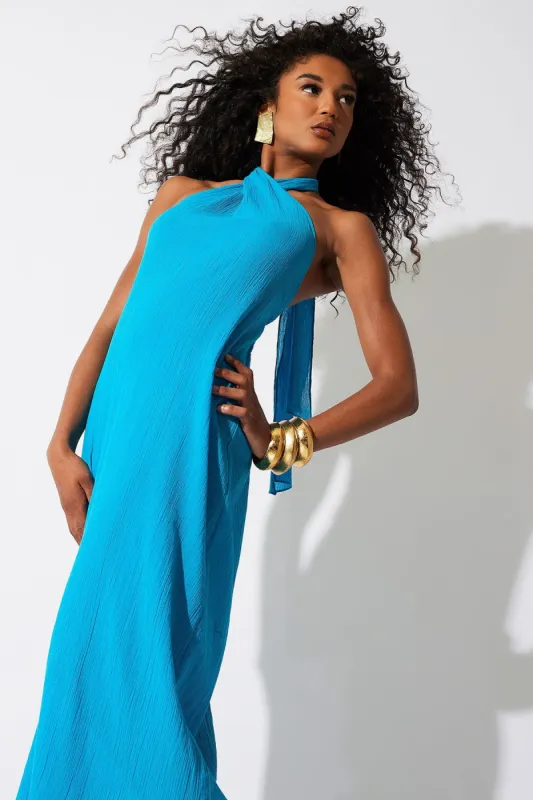 Cotton Gauze Maxi Halter Dress sold by Natori