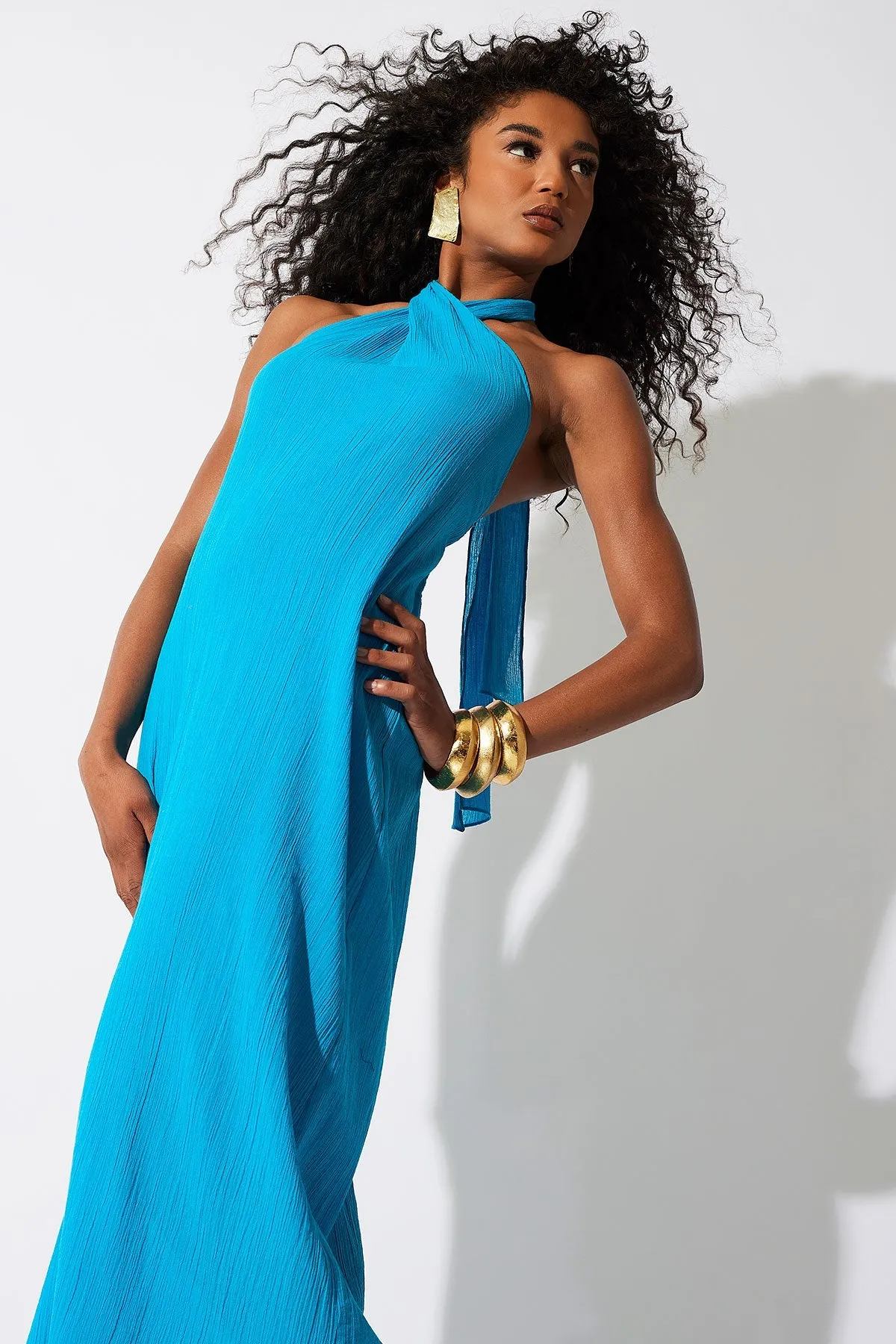 Cotton Gauze Maxi Halter Dress sold by Natori