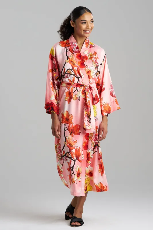 Winter Peony Satin Robe sold by Natori