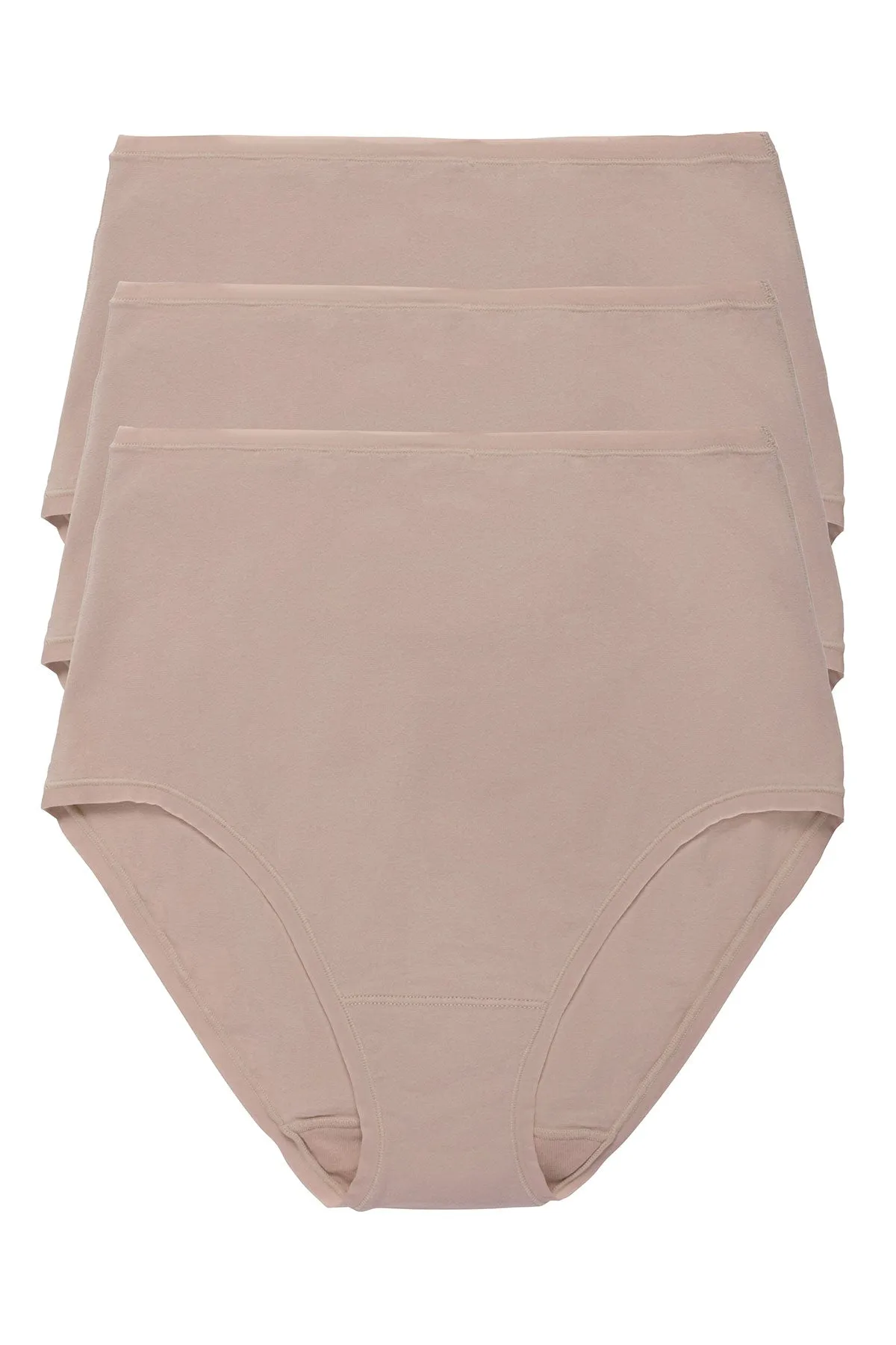 Bliss Bare Cotton High Waist Brief 3-Pack sold by Natori
