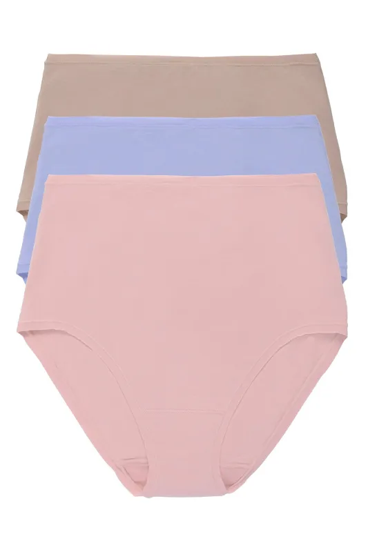 Bliss Bare Cotton High Waist Brief 3-Pack sold by Natori