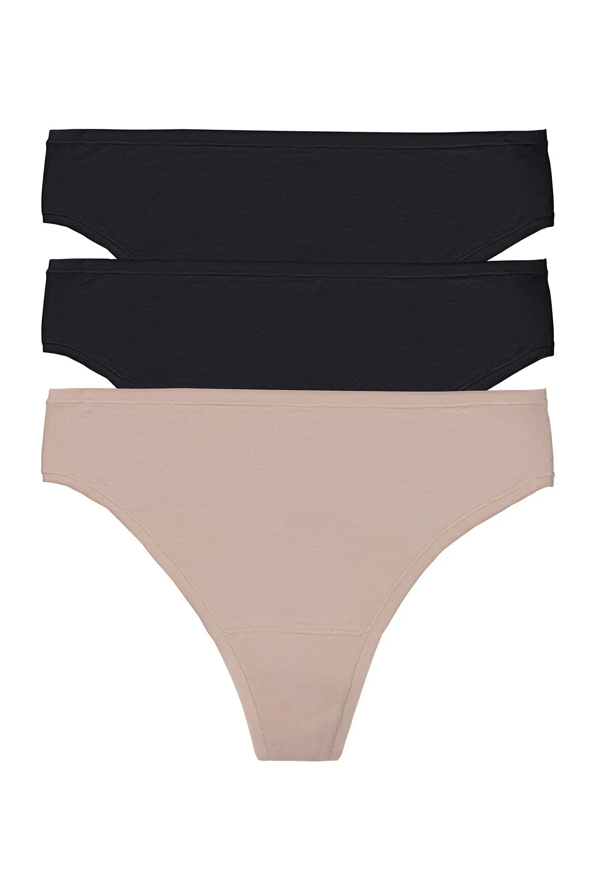 Bliss Bare Cotton Thong 3-Pack sold by Natori