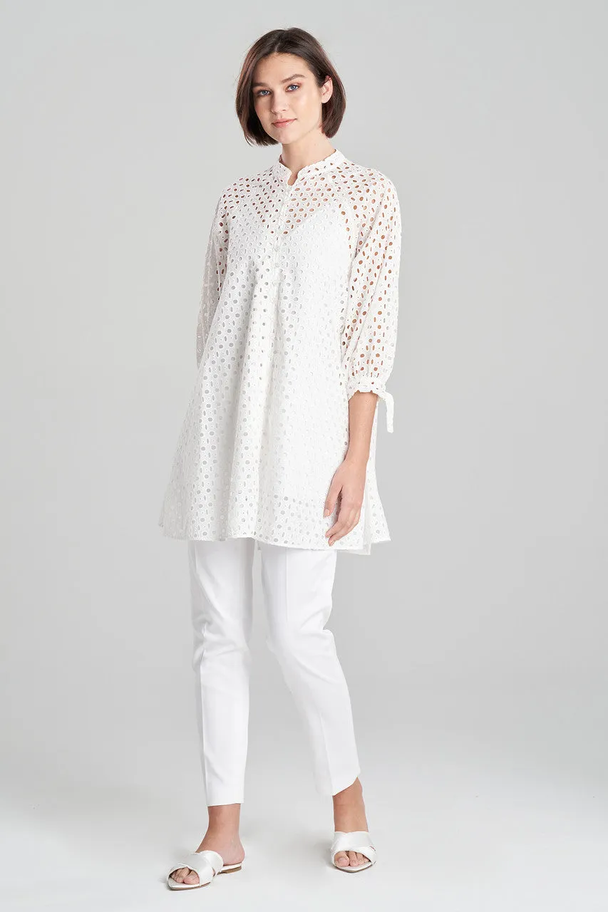 Cotton Eyelet Balloon Sleeve Oversized Top sold by Natori