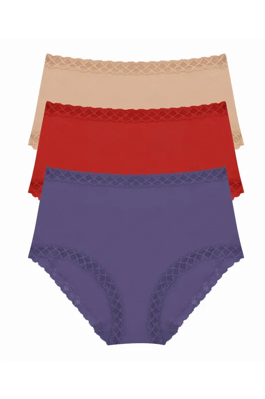 Bliss Full Brief 3-Pack - Nightfall/Samba/Café sold by Natori